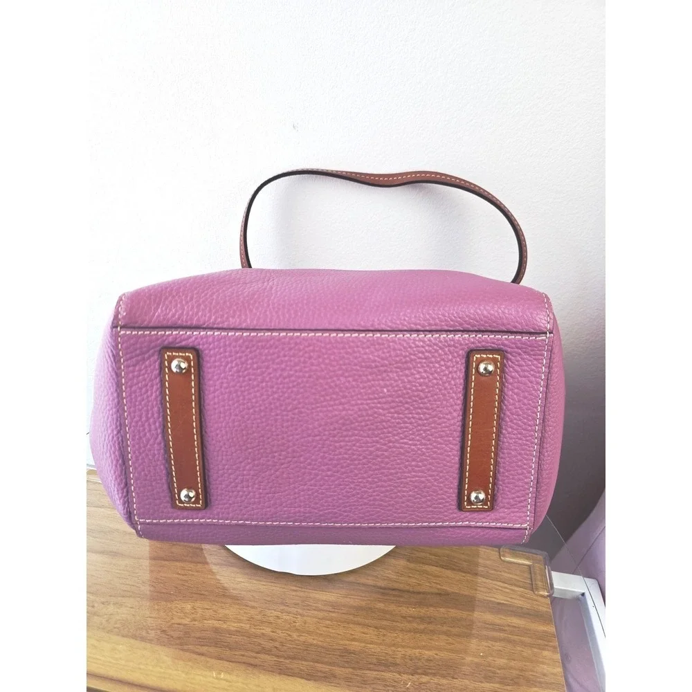 Dooney & Bourke Maxine Tote Pebble Leather Tote Orchid Purple Pink Zip Top Bag